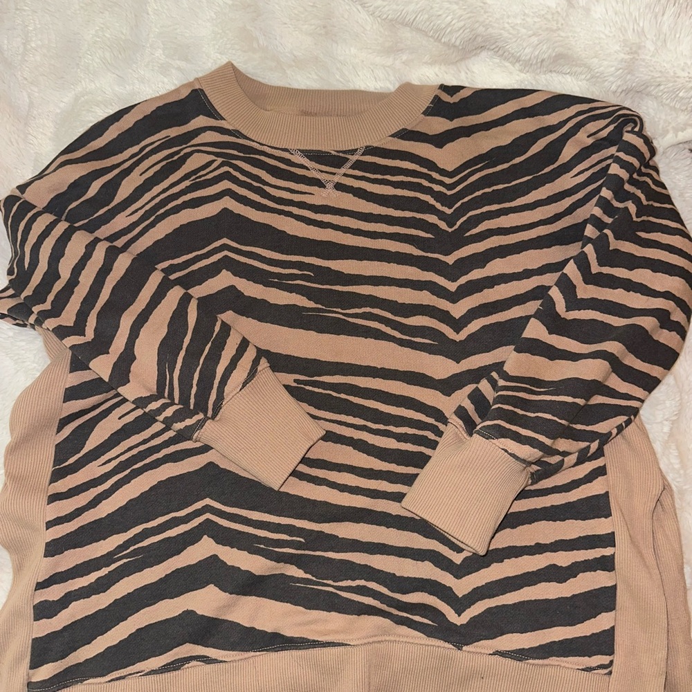Aerie Tan Ribbed Knit Sweater